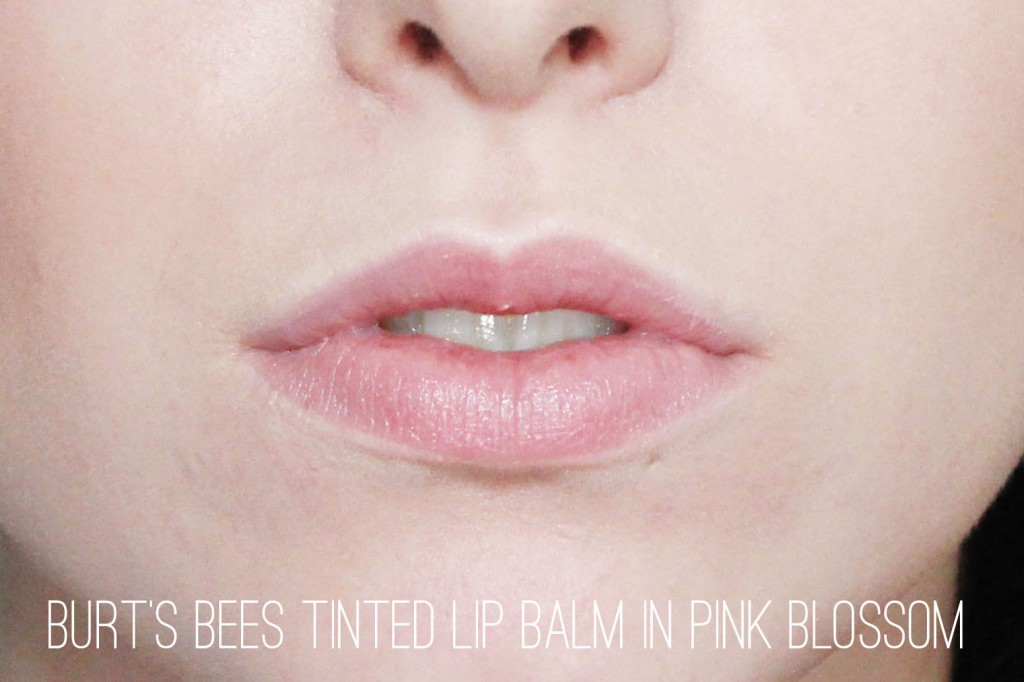 burts bees tinted lipbalm in pink blossom